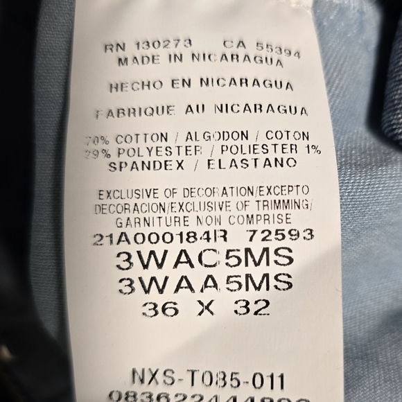 Wrangler RIGGS Workwear Durable Jeans Mens 36x32 Stretch Utility Dark Blue. 178 - Picture 6 of 7